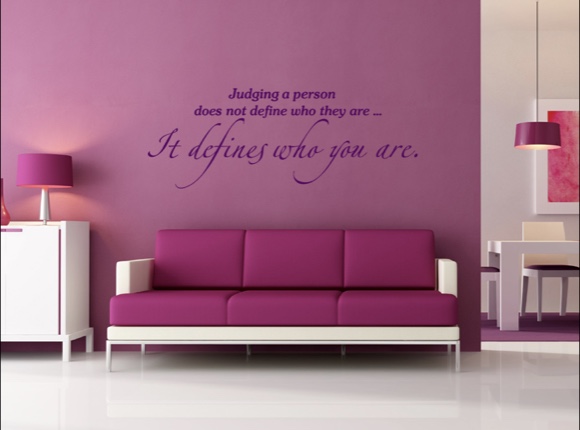 Judging a person ...