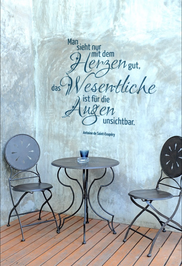 Man sieht nur mit dem Herzen gut, das Wesentliche ist für die Augen unsichtbar