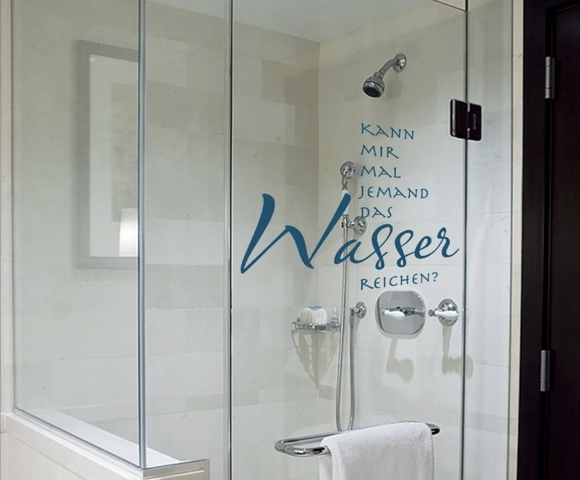 Kann mir mal jemand das Wasser reichen?